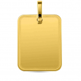 Pendentif or jaune plaque rectangulaire - Autre version