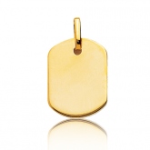 Pendentif or jaune rectangulaire