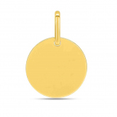 Pendentif or jaune rond 