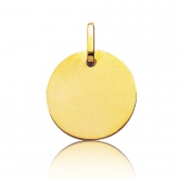 Pendentif or jaune rond