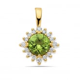 pendentif Pridot et diamants - Pour complter