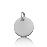 Pendentif rond or blanc - Autre version