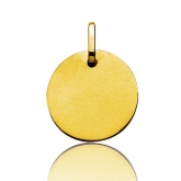 Pendentif rond or jaune plan� �pais - Autre version