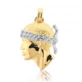 Pendentif t�te de Maure serti de diamants - Autre version
