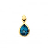 Pendentif Topaze London Blue goutte - Pour complter