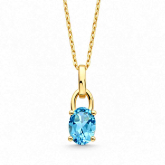 Pendentif Topaze Sky Blue  - Autre version