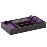 Plateau Rangement Wolf 1834 - Blake Valet Tray With Cuff -Noir/Violet - Autre version