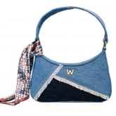 Sac bandoulire Mimi Swirl avec charpe en dition limite Wolf 1834 - Patchwork Denim - Autre version