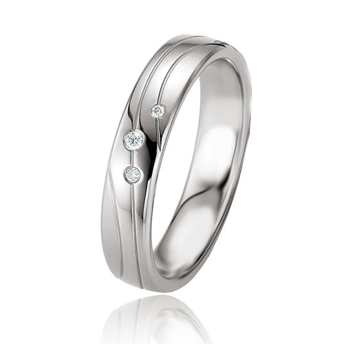 Alliance argent diamant