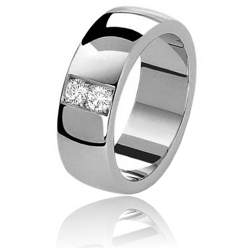 Alliance Celeste diamants 0.20 carats en or blanc