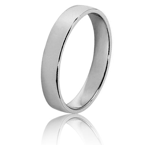 Alliance Fidelis en or blanc large de 3.5 mm