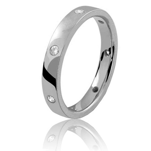 Alliance Fidelis  en or blanc sertie de diamants 0.14ct