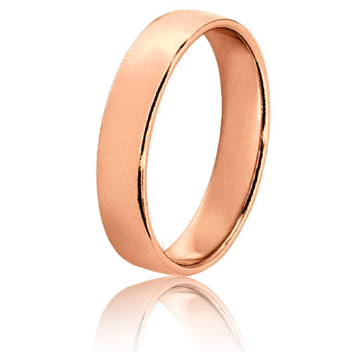 Alliance Fidelis en or rose large de 4 mm