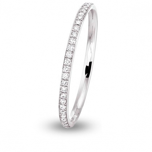 Alliance Jonc Parisien diamant demi tour