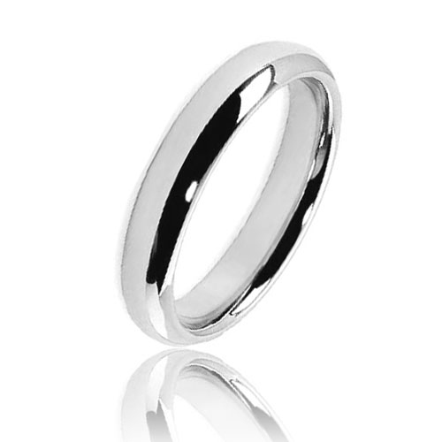 Alliance Jonc Parisien prestige en platine large de 4 mm