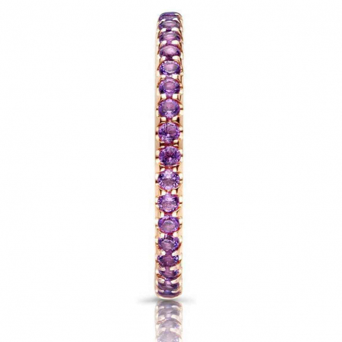 Bague Ischia Basics, amthyste sur or rose