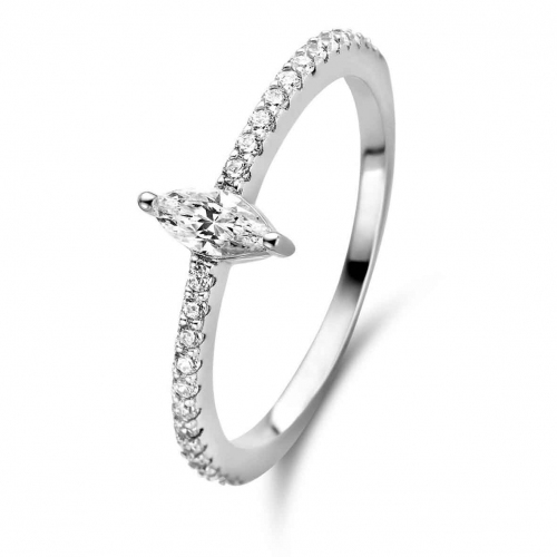 Bague Argent sertie de zirconium- Naiomy