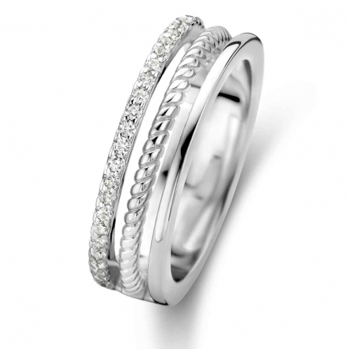 Bague Argent sertie de zirconium - Naiomy