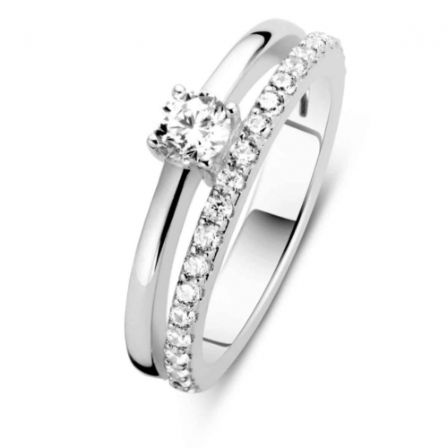 Bague Argent sertie de Zirconium - Naiomy