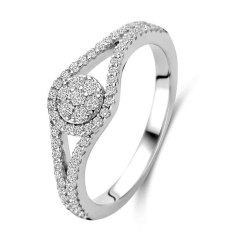 Bague argent sertie de Zirconium  - Naiomy Silver