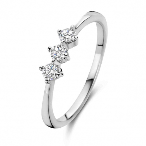 Bague argent sertie de zirconium - Naiomy 
