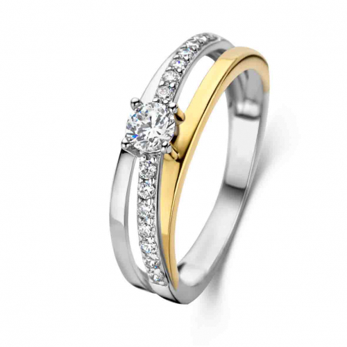 Bague argent sertie de zirconium - Naiomy 