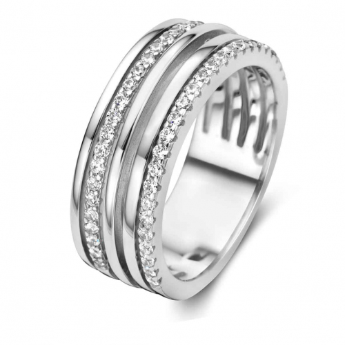 Bague Argent Zirconium - Naiomy Silver