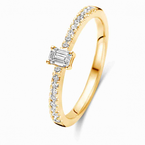 Bague de Fian�ailles accompagn�es -0.30 ct 