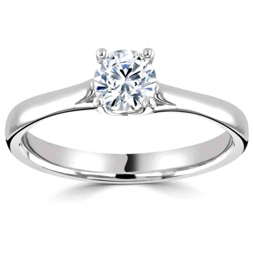 Bague de fianailles - diamant de laboratoire