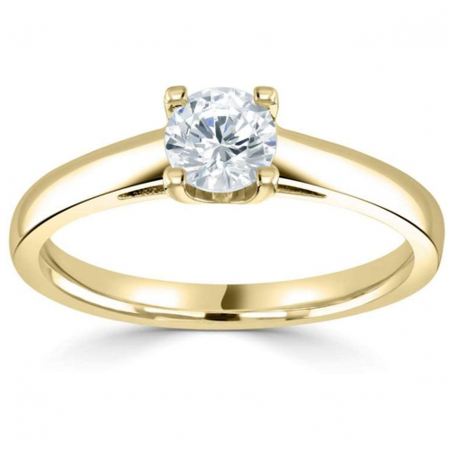 Bague de fianailles - diamant de laboratoire