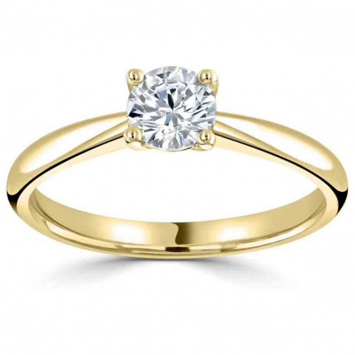 Bague de fianailles - diamant de laboratoire