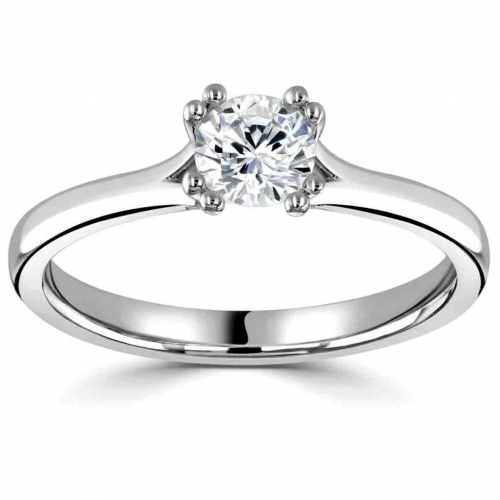 Bague de fianailles - diamant de laboratoire