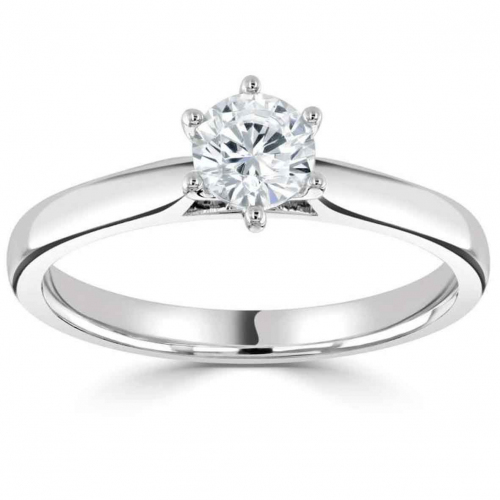 Bague de fian�ailles - diamant de laboratoire