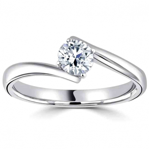 Bague de fianailles - diamant de laboratoire