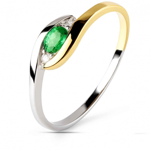Bague Emeraude et Diamants