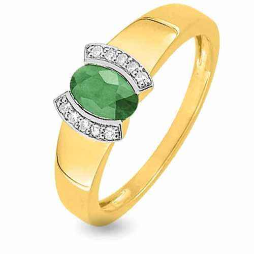 Bague Emeraude et Diamants
