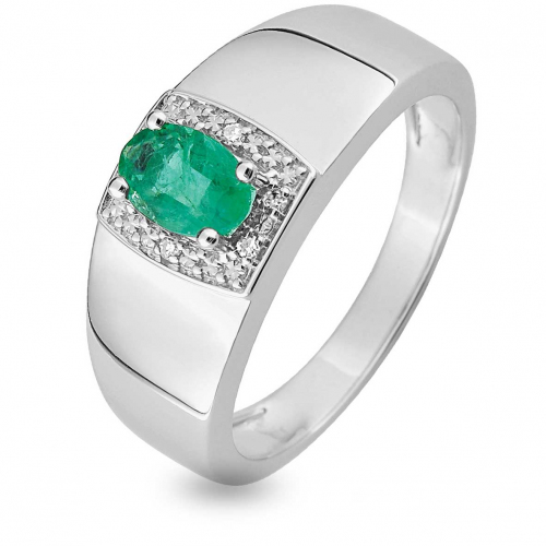 Bague Emeraude et Diamants