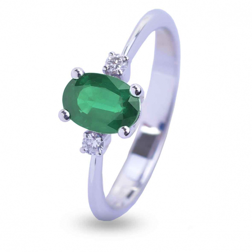 Bague Emeraude et Diamants