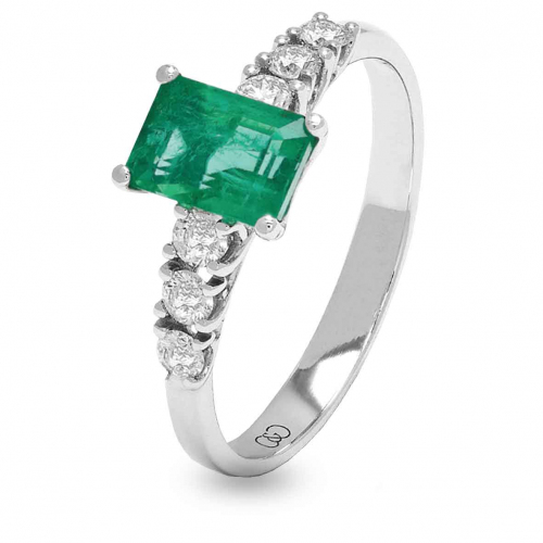 Bague Emeraude et Diamants