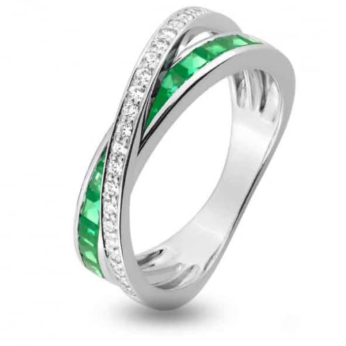 Bague Emeraude et Diamants