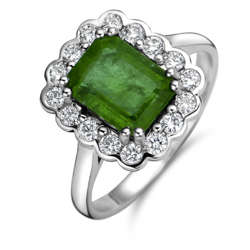 Bague Emeraude et Diamants