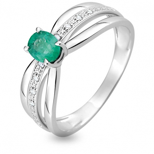 Bague Emeraude et Diamants