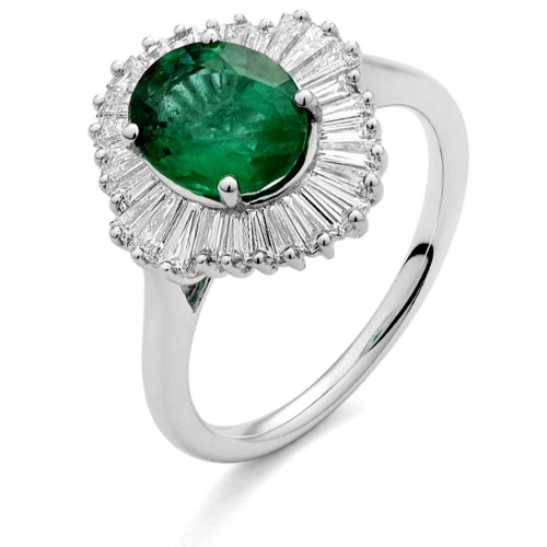 Bague Emeraude et Diamants