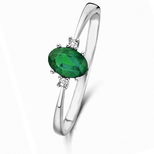 Bague Emeraude et Diamants