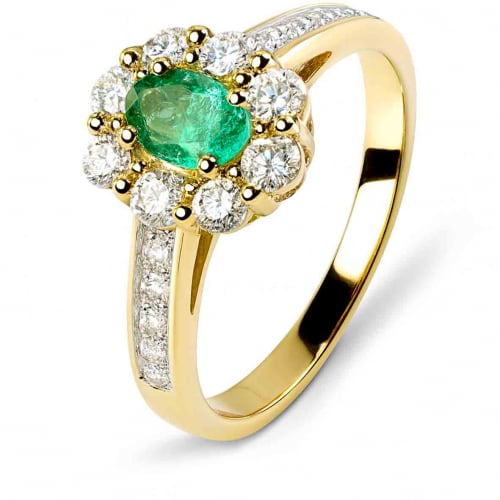 Bague émeraude et diamants