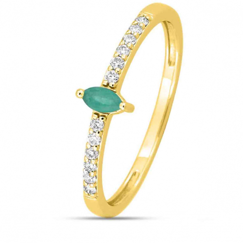 Bague Emeraude et diamants