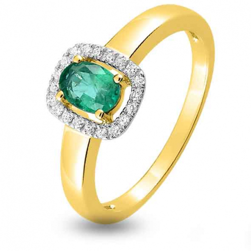 Bague Emeraude et Diamants