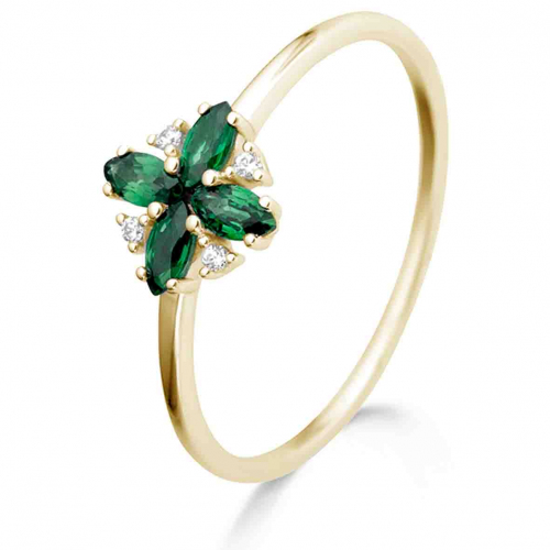 Bague Emeraude et Diamants
