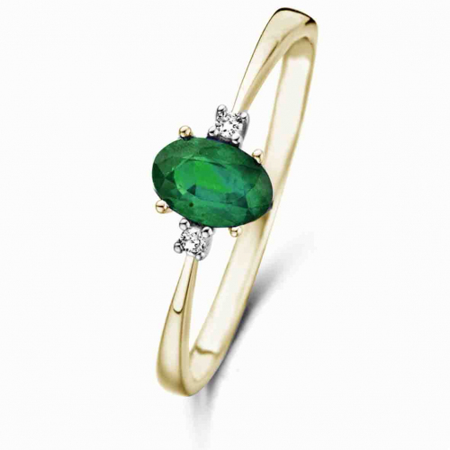 Bague Emeraude et Diamants