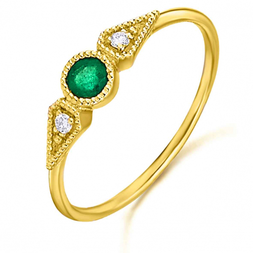 Bague Emeraude et Diamants